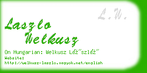 laszlo welkusz business card